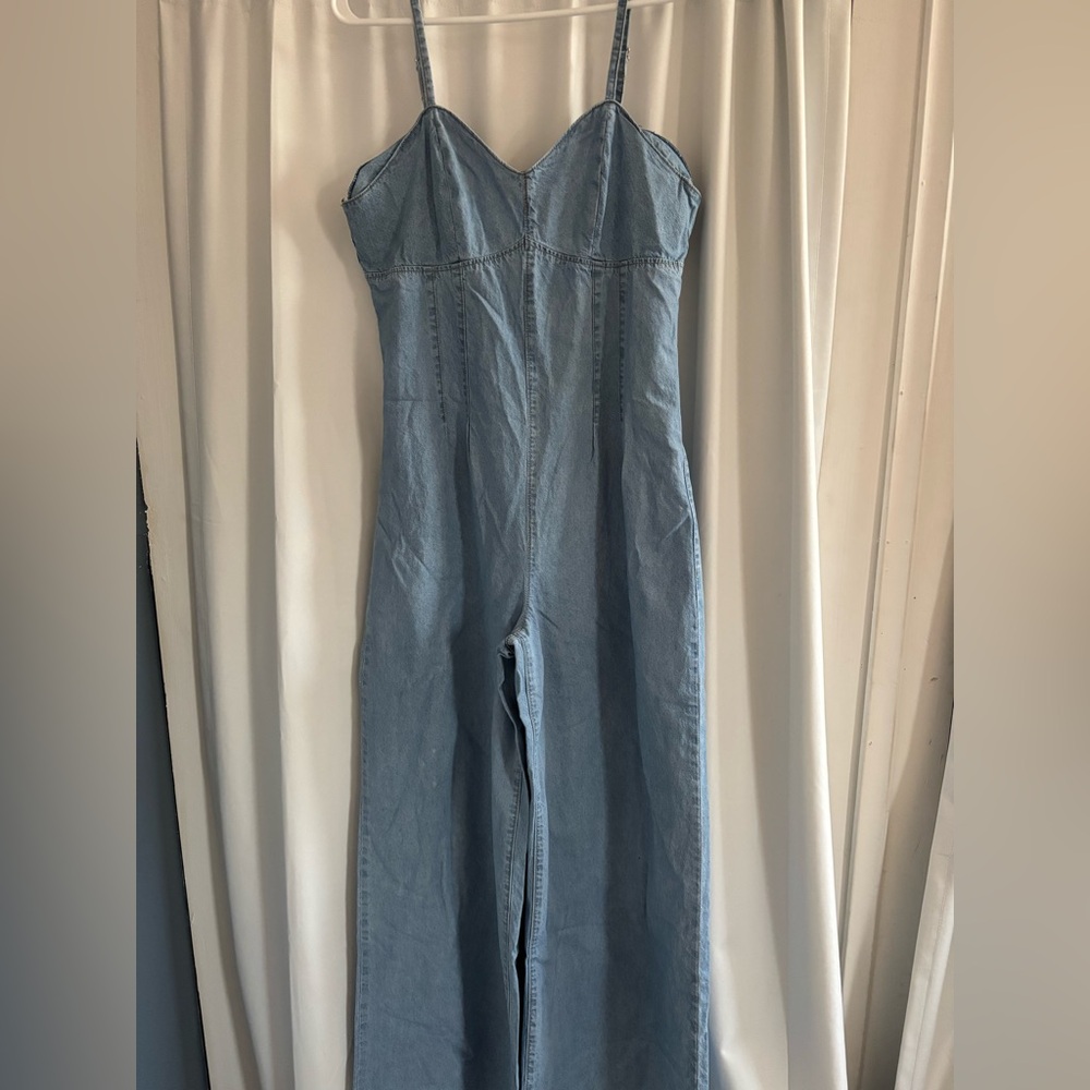 Large Light Blue Jean Jumpsuit
